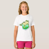 T-shirt Grenouille avec verre de jus (Devant entier)