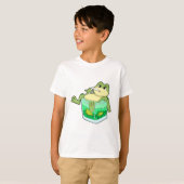 T-shirt Grenouille avec verre de jus (Devant entier)