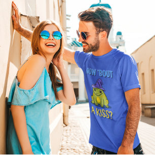 T-shirt Grenouille Célibataire Drôle Et Si On S'Embrassait