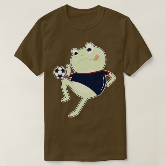 T-shirt Grenouille comme joueur avec balle 2 (Design devant)