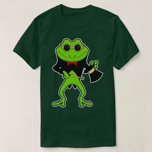 T-shirt Grenouille comme magicien avec Casquette de baguet (Design devant)