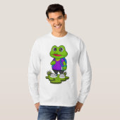 T-shirt Grenouille comme randonneur avec sac à dos (Devant entier)