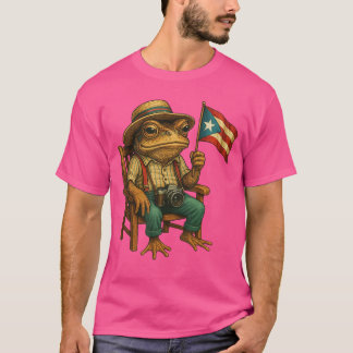 T-shirt Grenouille Coqui drôle Drapeau de Porto Rico ain o