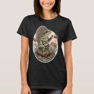 T-shirt Grenouille Cottagecore Jouant Son Banjo