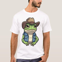 Grenouille Cowboy en Gilet en Denim