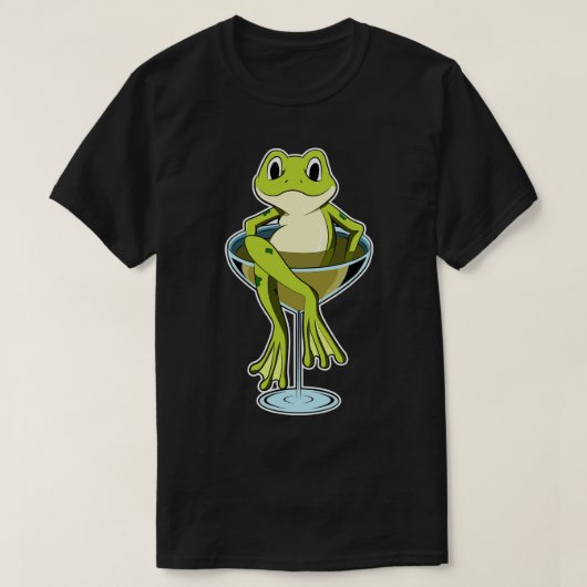 T-shirt Grenouille dans un verre (Design devant)