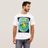 T-shirt Grenouille d'arbre de Forest Green de pluie (Devant entier)
