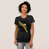 T-shirt grenouille d'arbre observée par rouge (Devant entier)