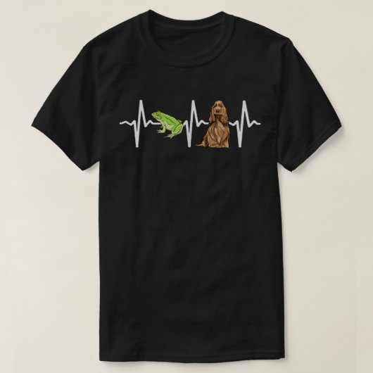 T-shirt Grenouille d'arbre vert Cocker anglais Espaniel He (Design devant)
