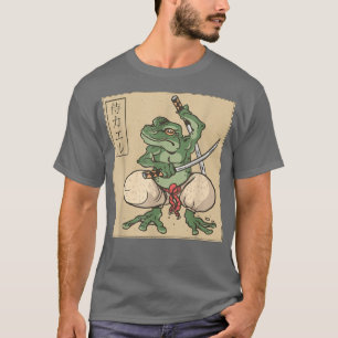 T-shirt Grenouille d'art rétro japonaise Samurai Katana