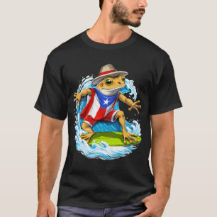 T-shirt Grenouille de Porto Rico en surf