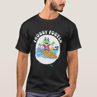 T-shirt Grenouille de surf drôle chevauchant la planche de