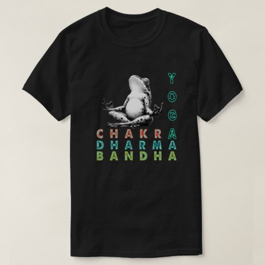 T-shirt grenouille de yoga, grenouille de chakra (Design devant)