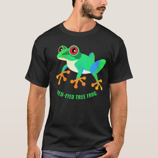 T-shirt Grenouille des arbres rouges (Devant)