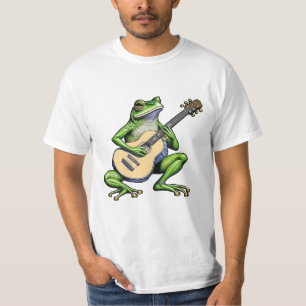 T-shirt Grenouille drôle jouant de la guitare