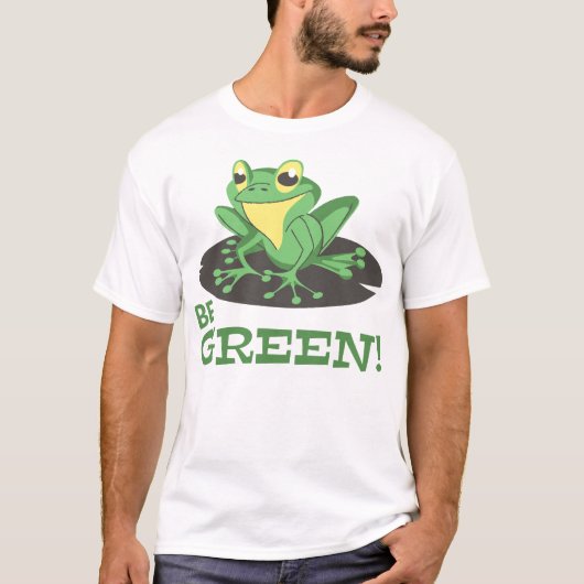 T-shirt Grenouille drôle verte (Devant)