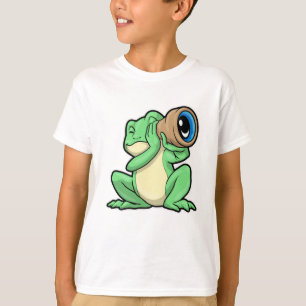T-shirt Grenouille en astronomie avec télescope