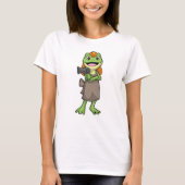 T-shirt Grenouille en coiffeur avec sèche-cheveux (Devant)
