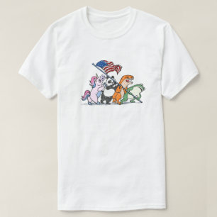 T-shirt Grenouille en costume de levage de drapeau