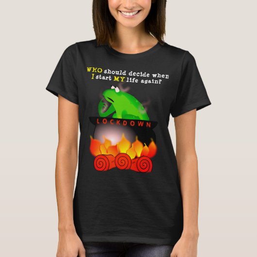 T-shirt grenouille en ébullition (noir) (Devant)
