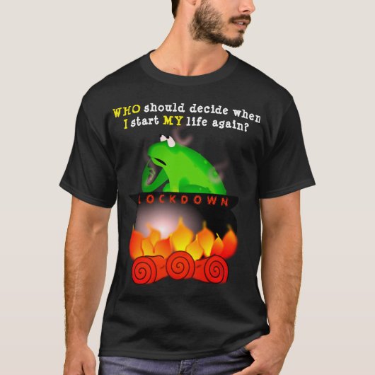 T-shirt grenouille en ébullition (noir) (Devant)