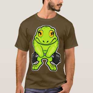 T-shirt Grenouille en forme avec Barbell