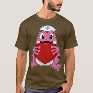T-shirt Grenouille En Infirmière Avec Coeur