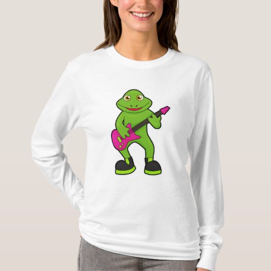 T-shirt Grenouille en musicien avec guitare (Devant)