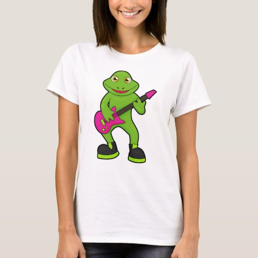 T-shirt Grenouille en musicien avec guitare (Devant)