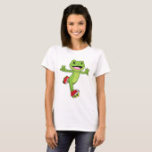 T-shirt Grenouille en Patinage en ligne avec Roller skates (Devant entier)