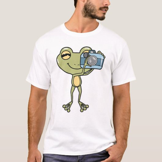 T-shirt Grenouille en photographe avec caméra (Devant)