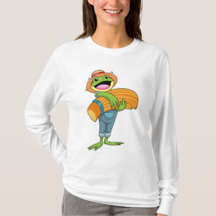 T-shirt Grenouille en tant que fermier avec paille