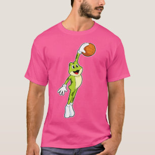 T-shirt Grenouille en tant que joueur de basket-ball avec 