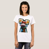 T-shirt Grenouille en verre de hippie (Devant entier)