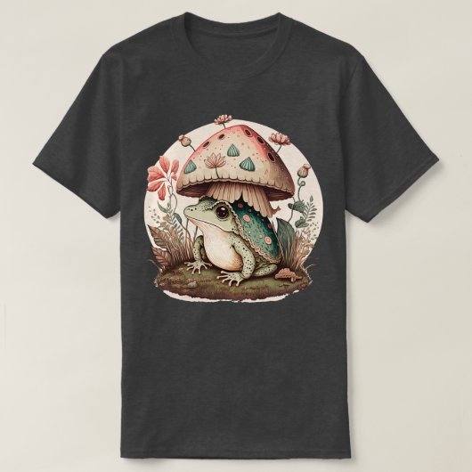 T-shirt grenouille esthétique sur Champignons 12 (Design devant)