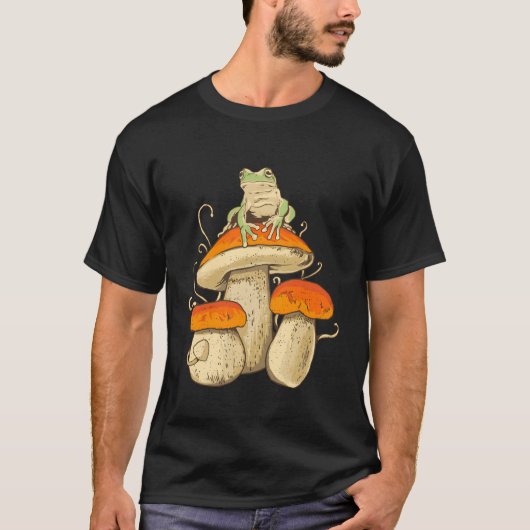 T-shirt Grenouille Et Champignons (Devant)