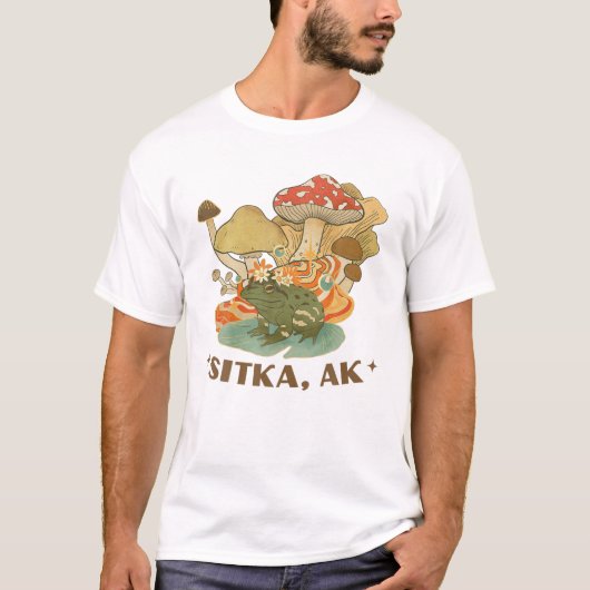T-shirt Grenouille Et Champignons Sitka Alaska (Devant)