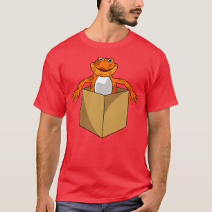 T-shirt Grenouille folle regarde hors d'une boîte