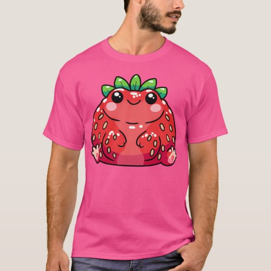 T-shirt Grenouille fraise (Devant)