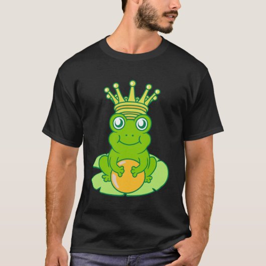 T-shirt Grenouille Golden Toad King Fairy Tale Crown Ball  (Devant)