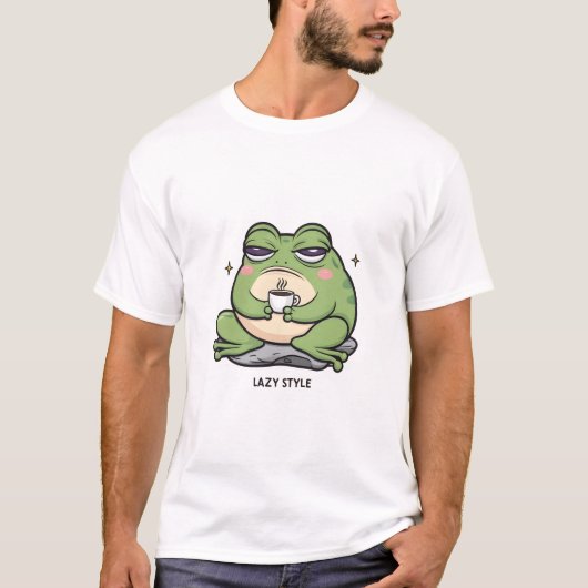 T-shirt Grenouille grincheuse avec une minuscule coupe de (Devant)