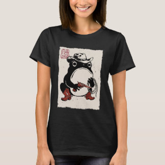 T-shirt Grenouille Grincheuse Cow-boy Drôle Howdy Western