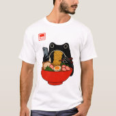T-shirt Grenouille grincheuse Mange Ramen et Soll Phone Ar (Devant)