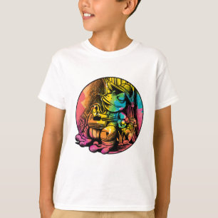 T-shirt Grenouille jouant de la guitare - Style esthétique