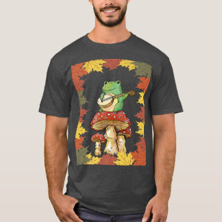 T-shirt Grenouille Jouer Banjo Sur ToadstoolCottagecore Au