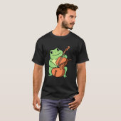 T-shirt Grenouille Jouer Cello (Devant entier)