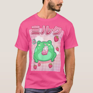 T-shirt Grenouille Lait fraise Pastel Goth Funny Kawaii To