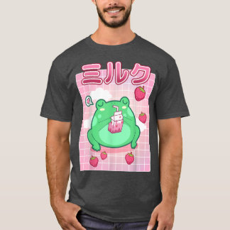 T-shirt Grenouille Lait fraise Pastel Goth Funny Kawaii To