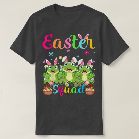 T-shirt Grenouille Lapin Oreille Drôle Easter Squad Frog H (Design devant)