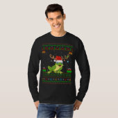 T-shirt Grenouille Lover Reindeer Santa Hat Correspondant  (Devant entier)